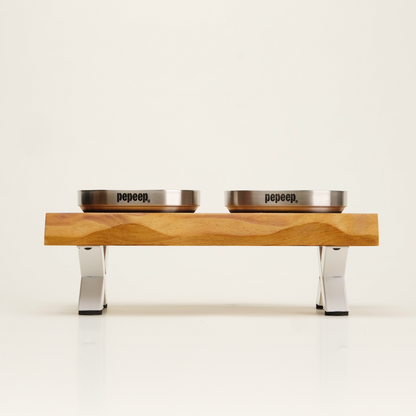 PEPEEP PET TABLE (WHITE) - STAINLESS STEEL SET