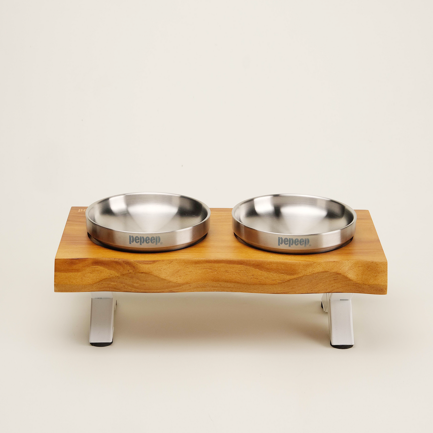 PEPEEP PET TABLE (WHITE) - STAINLESS STEEL SET