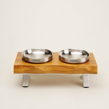 PEPEEP PET TABLE (WHITE) - STAINLESS STEEL SET