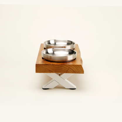 PEPEEP PET TABLE (WHITE) - STAINLESS STEEL SET