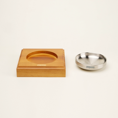 PEPEEP PET BOWL TRAY - STAINLESS STEEL DISH SET