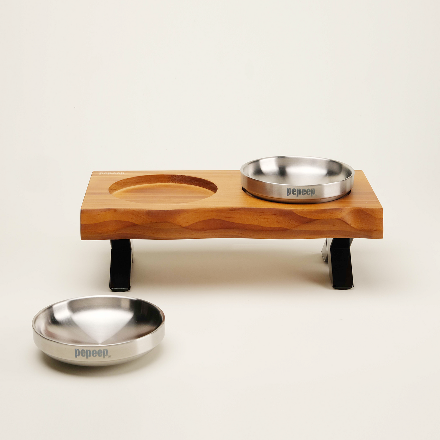 PEPEEP PET TABLE - STAINLESS STEEL DISH SET